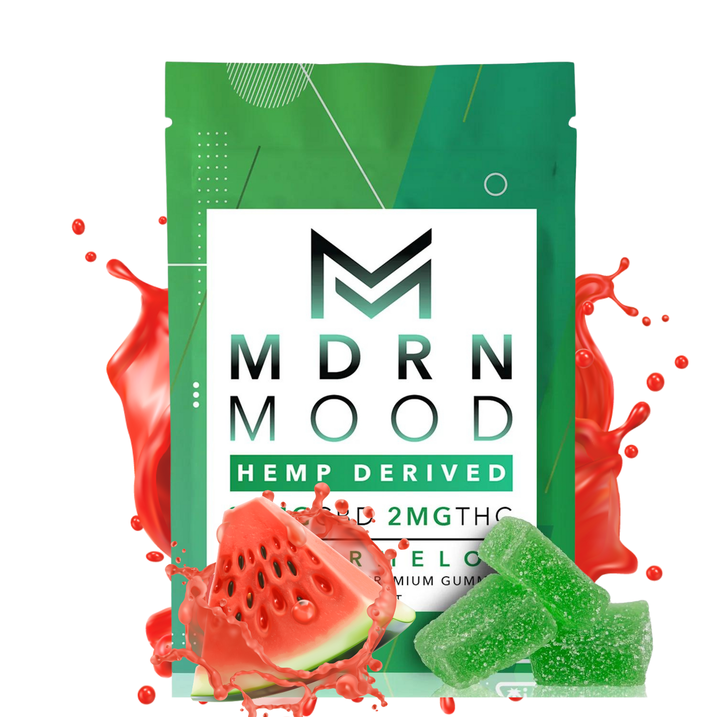 Gummies WATERMELON x6 - 25mg CBD / 02mg THC