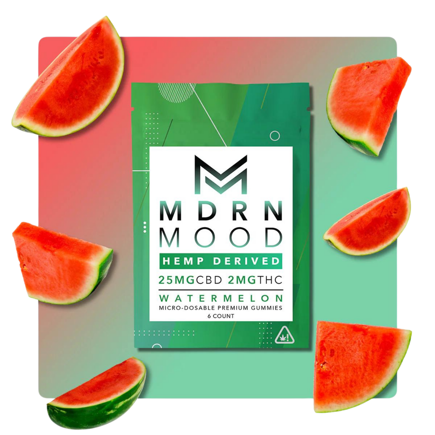 Gummies WATERMELON x6 - 25mg CBD / 02mg THC