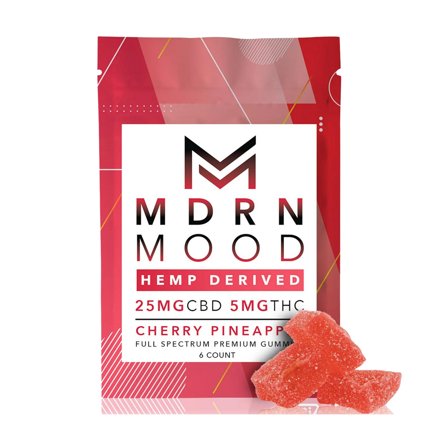 Gummies CHERRY PINEAPPLE x6 - 25mg CBD / 05mg THC