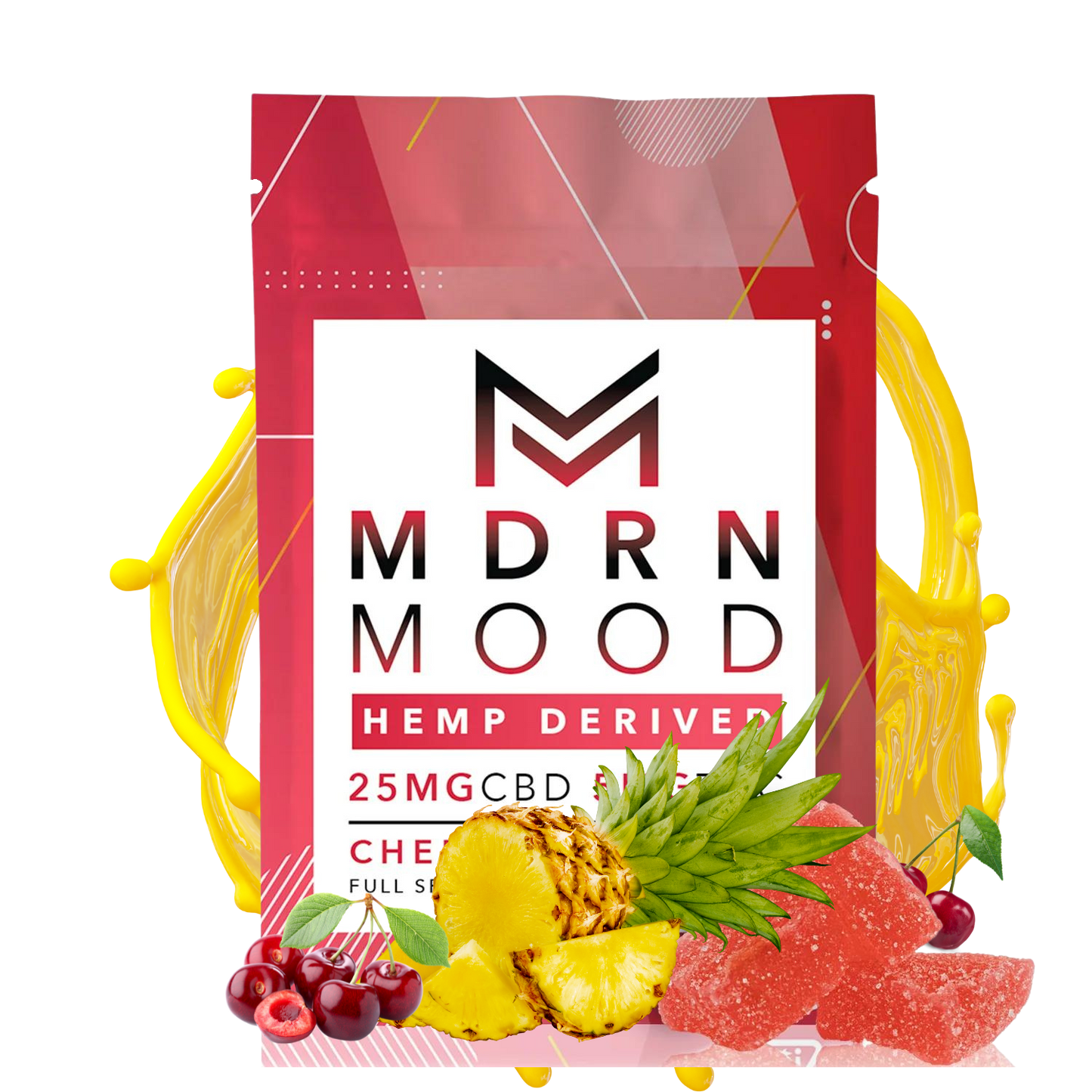 Gummies CHERRY PINEAPPLE x6 - 25mg CBD / 05mg THC