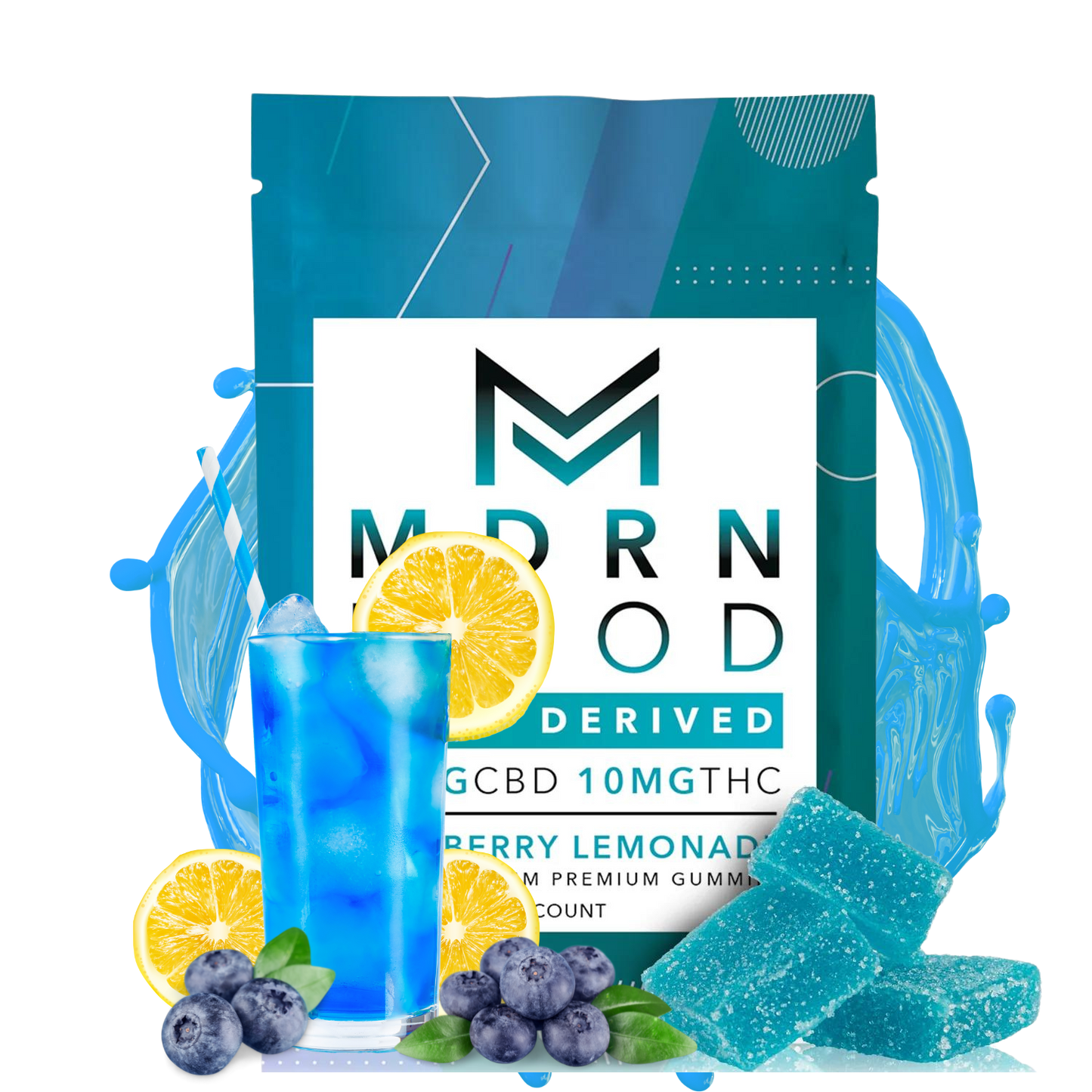 Gummies BLUEBERRY LEMONADE x6 - 50mg CBD / 10mg THC