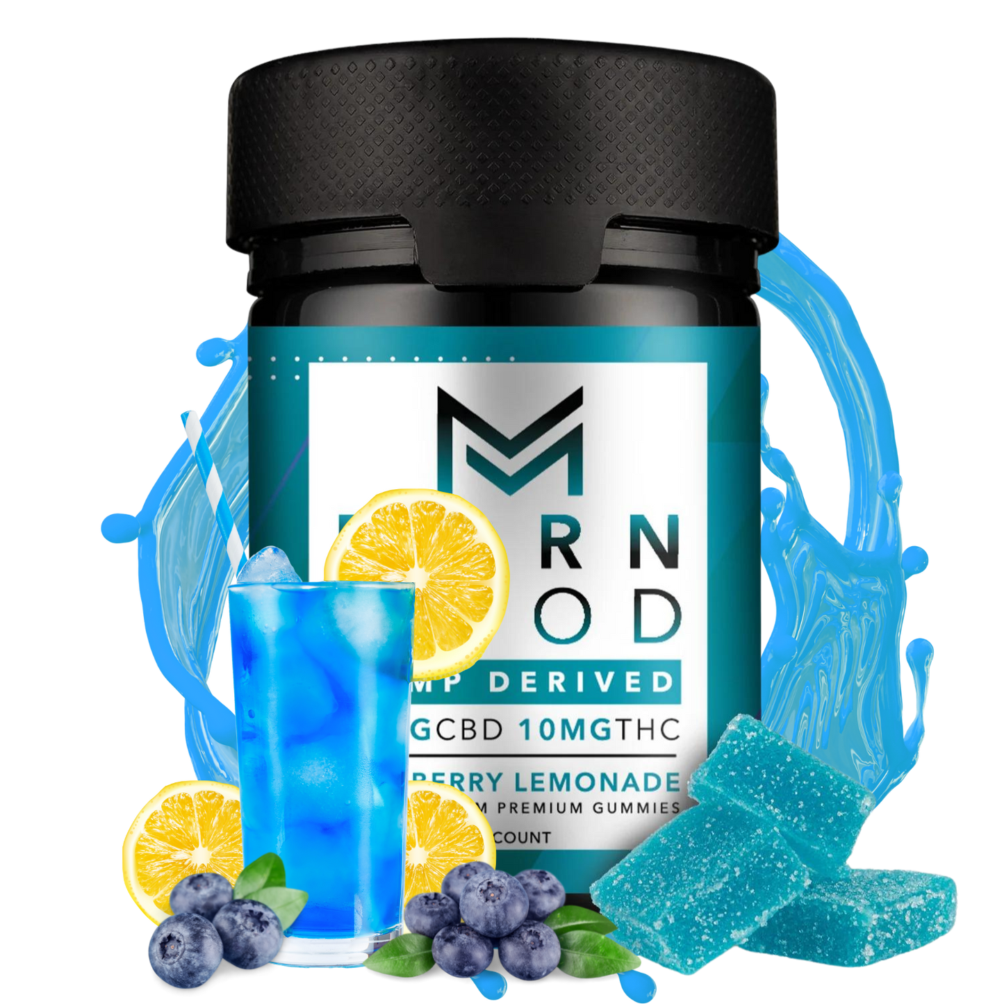 Gummies BLUEBERRY LEMONADE x20 - 50mg CBD / 10mg THC