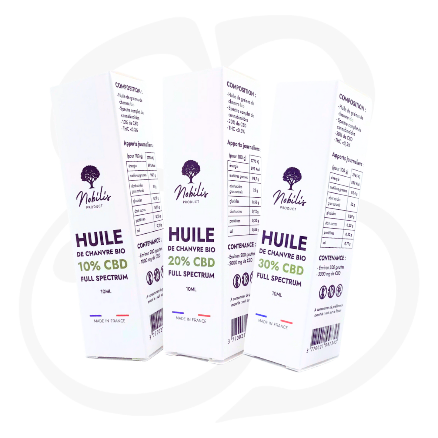 NOBILIS HUILE CBD 10% / 20% / 30% FULL SPECTRUM