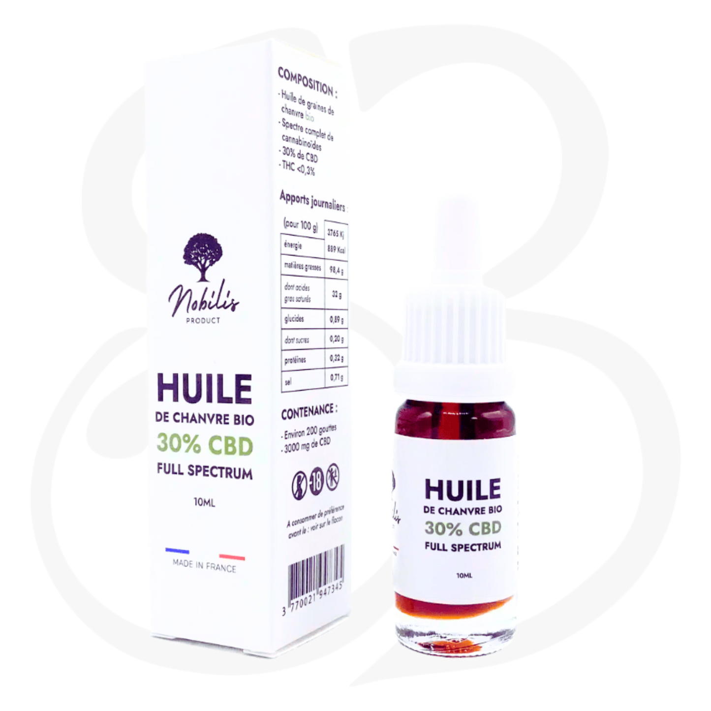 NOBILIS HUILE CBD 10% / 20% / 30% FULL SPECTRUM