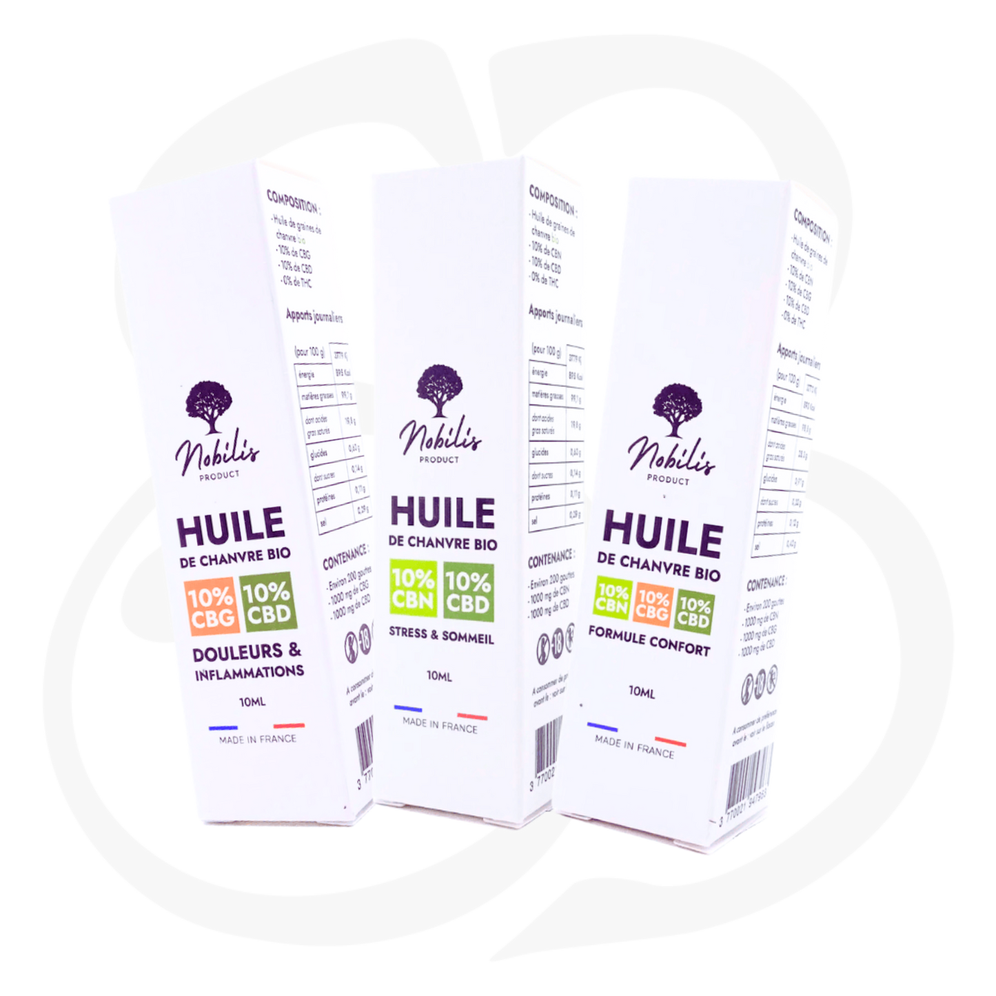 HUILES CBD + CBG / CBN / CBG+CBN – FORMULES SPÉCIFIQUES : Soulagement ciblé, Équilibre naturel