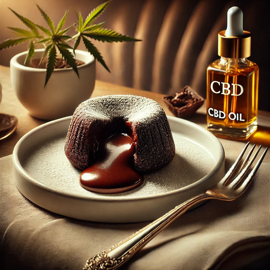 4) Fondant au chocolat noir et CBD : Pure indulgence