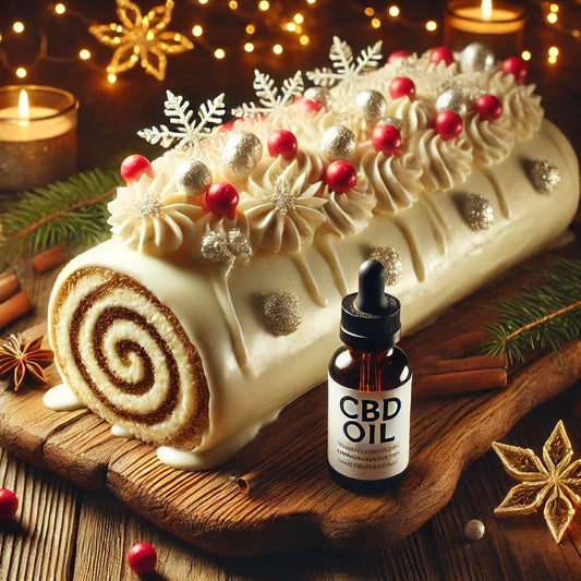 11) Bûche de Noël au CBD et chocolat blanc