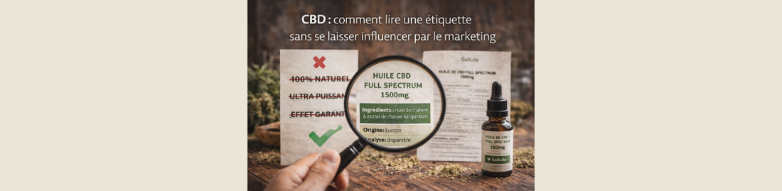 CBD : comment lire une étiquette sans se laisser influencer par le marketing