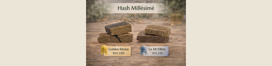 Comparer les meilleurs hash CBD de SaBulle : Golden Résine & Le 3X Filtre