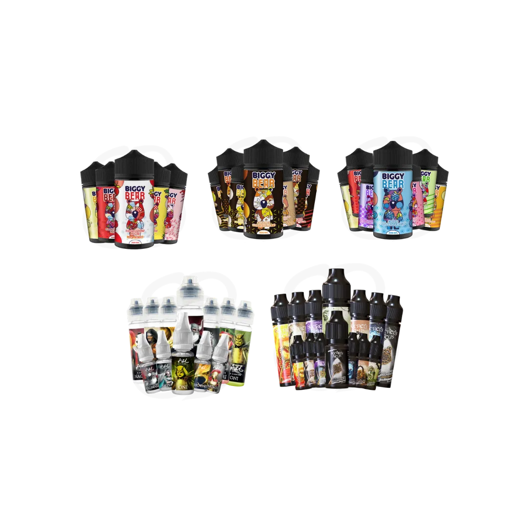 Collection coffrets e-liquides SaBulle regroupant plusieurs saveurs avec ou sans nicotine à découvrir sur sabulle.fr
