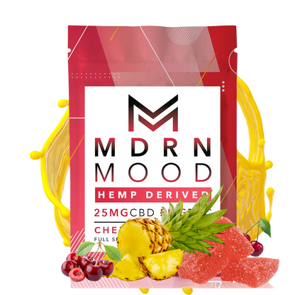 Gummies CHERRY PINEAPPLE x6 - 25mg CBD / 05mg THC