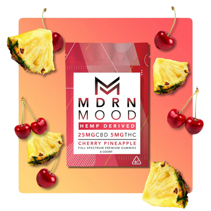 Gummies CHERRY PINEAPPLE x6 - 25mg CBD / 05mg THC