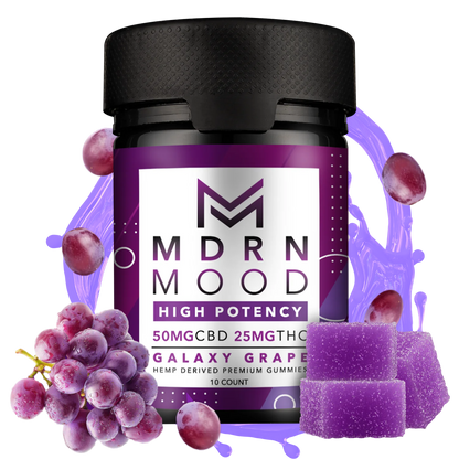 Gummies GALAXY GRAPE x10 - 50mg CBD / 25mg THC