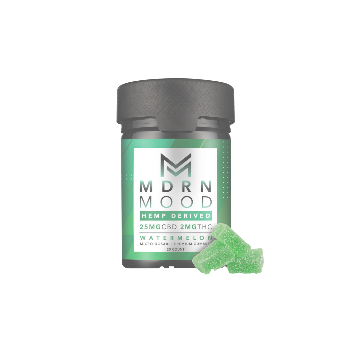 Mes P’tits Cubes – Watermelon x20 (25mg CBD / 2mg THC) – Anciennement MDRN MOOD / HAPPY MOOD