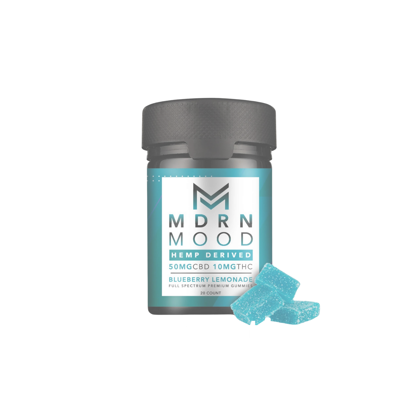 Mes P’tits Cubes – Blueberry Lemonade x20 (50mg CBD / 10mg THC) – Anciennement MDRN MOOD / HAPPY MOOD