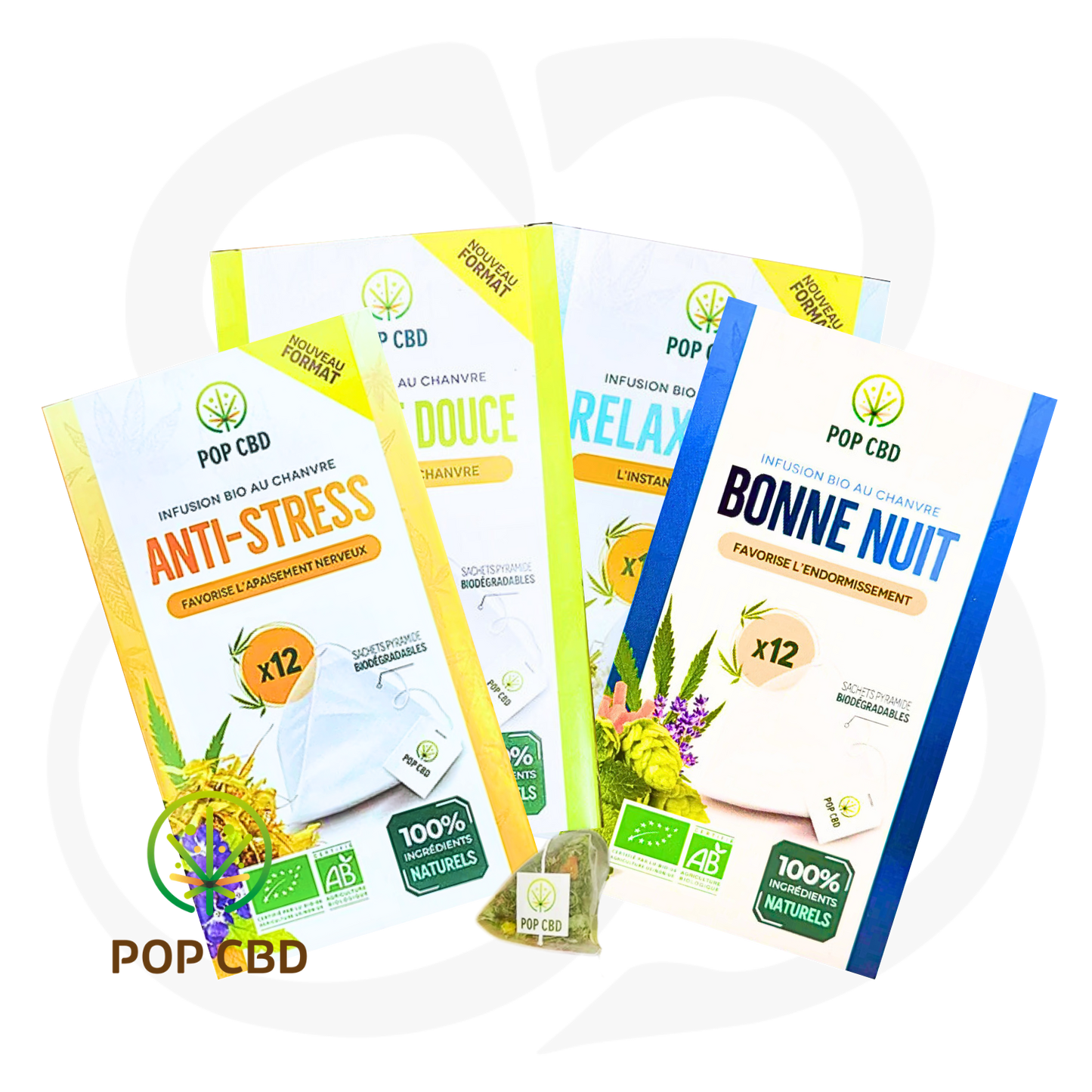 Le Rituel des Infusions - CBD Bio - Boite de 12 sachets pyramide