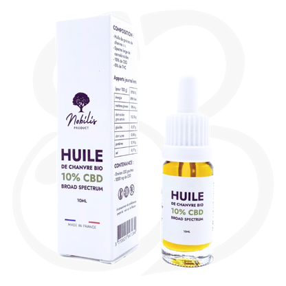 NOBILIS HUILE CBD 10% / 20% BROAD SPECTRUM (sans THC)