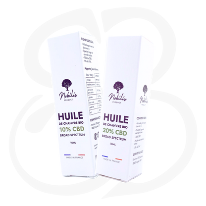 NOBILIS HUILE CBD 10% / 20% BROAD SPECTRUM (sans THC)
