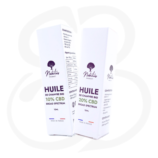 NOBILIS HUILE CBD 10% / 20% BROAD SPECTRUM (sans THC)
