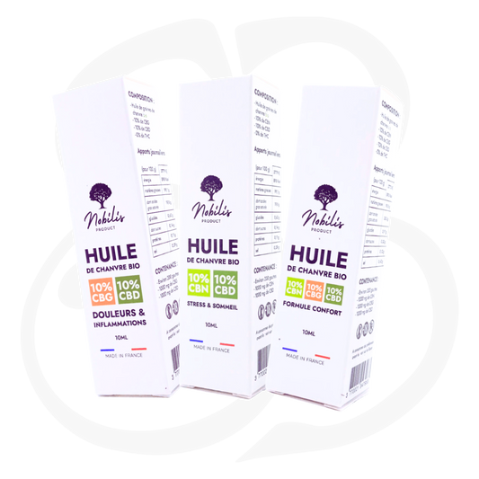 HUILES CBD + CBG / CBN / CBG+CBN – FORMULES SPÉCIFIQUES : Soulagement ciblé, Équilibre naturel