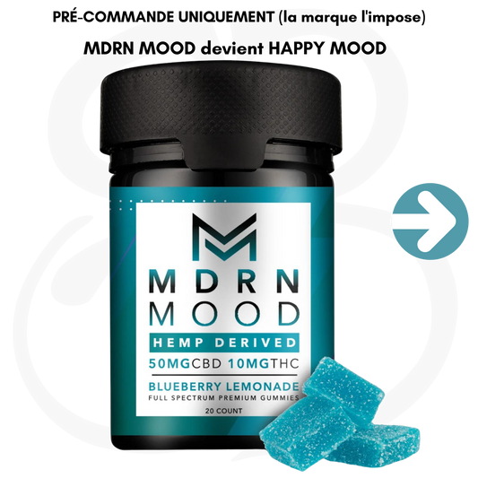 Gummies Blueberry Lemonade x20 – 50mg CBD / 10mg THC – MDRN MOOD devient HAPPY MOOD