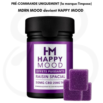 Gummies Galaxy Grape x10 – 50mg CBD / 25mg THC – MDRN MOOD devient HAPPY MOOD
