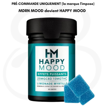 Gummies Blueberry Lemonade x20 – 50mg CBD / 10mg THC – MDRN MOOD devient HAPPY MOOD