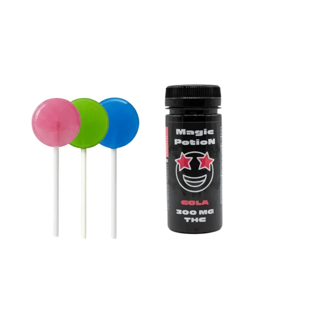 Coffret Plaisir Nomade SaBulle avec trois sucettes sélectionnées selon disponibilité et un sirop sélectionné selon disponibilité