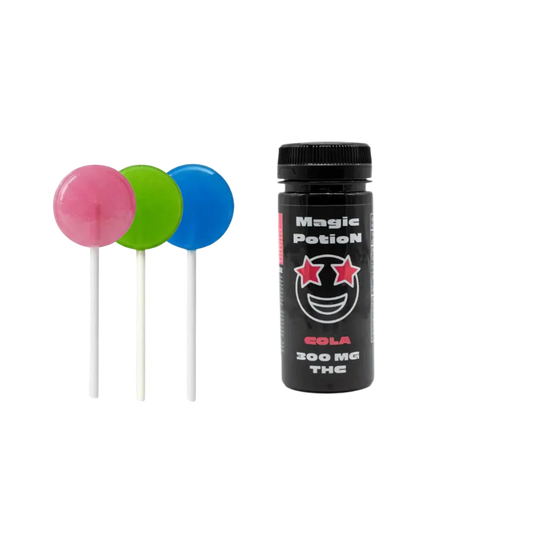 Coffret Plaisir Nomade SaBulle avec trois sucettes sélectionnées selon disponibilité et un sirop sélectionné selon disponibilité