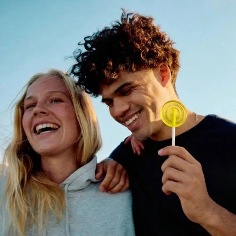 Detail de la sucette THC PUFFY Meringue