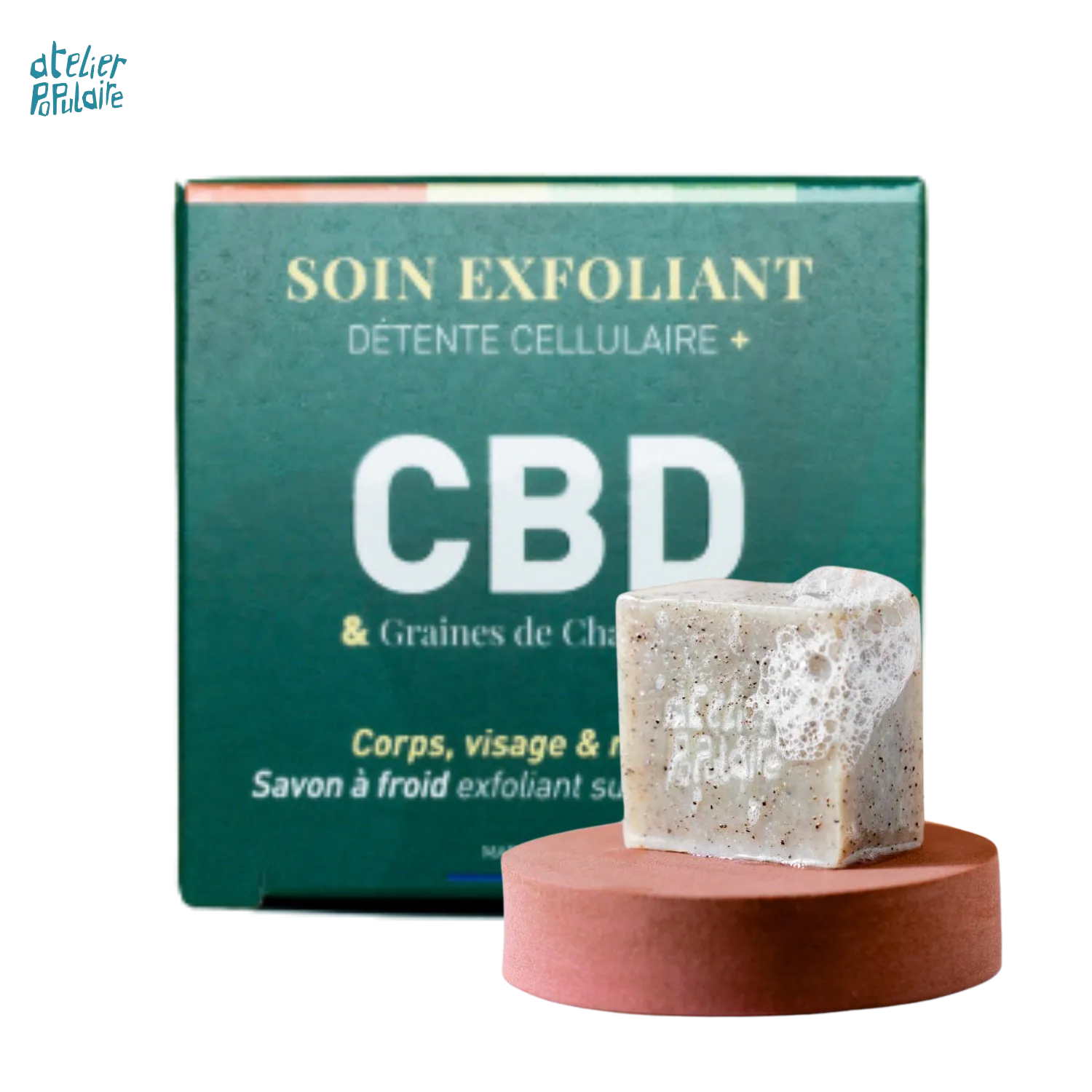 Savon Exfoliant CBD – Gommage Doux | 90 g - Rituel - SaBulle